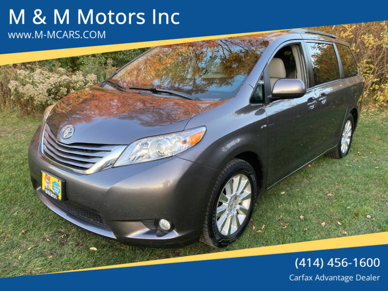 2016 Toyota Sienna for sale at M & M Motors Inc in West Allis WI