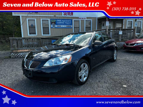 2009 Pontiac G6 for sale at Seven and Below Auto Sales, LLC in Rockville MD