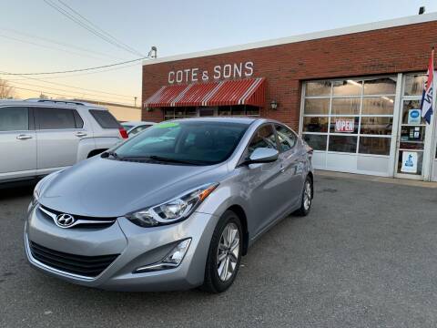 2015 Hyundai Elantra for sale at Cote & Sons Automotive Ctr in Lawrence MA