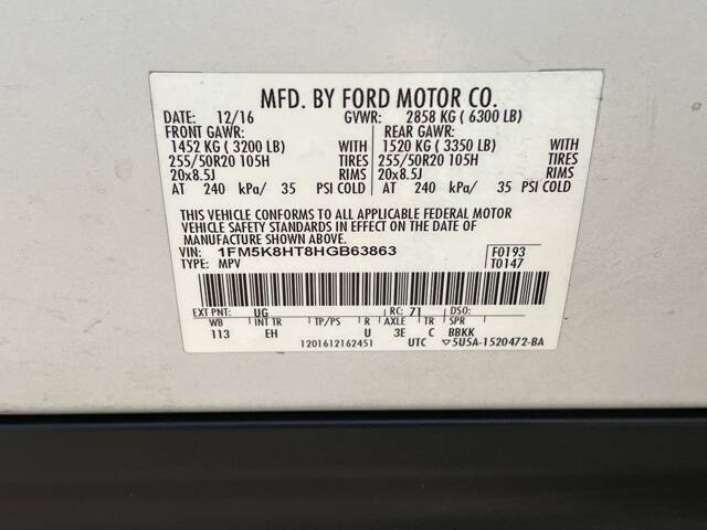 2017 Ford Explorer Platinum