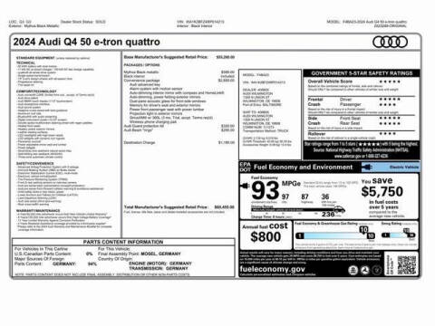 2024 Audi Q4 e-tron quattro Premium 50