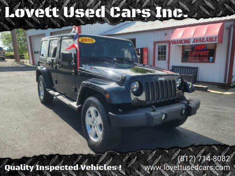 2011 Jeep Wrangler Unlimited for sale at Lovett Used Cars Inc. in Spencer IN