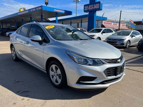 2016 Chevrolet Cruze for sale at Auto Selection of Houston in Houston TX