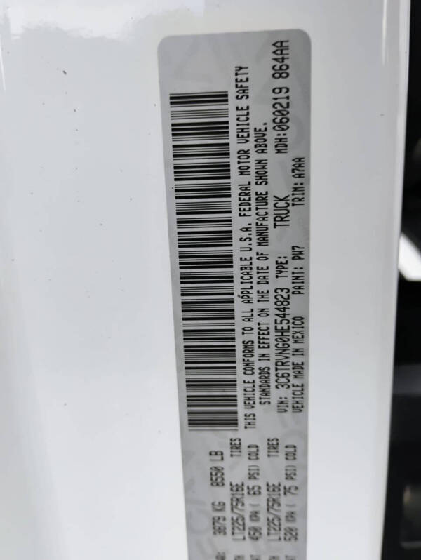 2017 RAM ProMaster 1500 118 WB