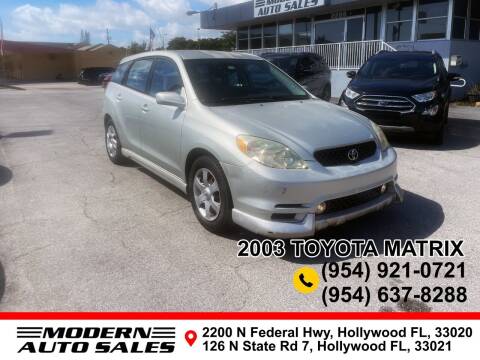 2003 Toyota Matrix for sale at Modern Auto Sales in Hollywood FL