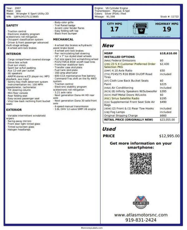 2007 Jeep Wrangler X