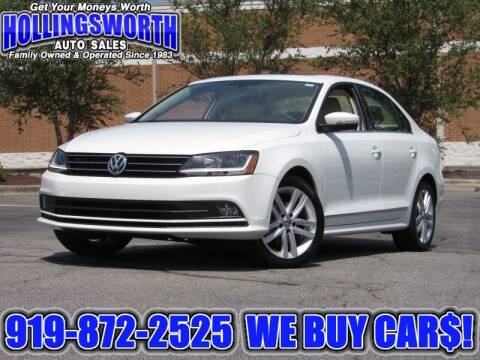 2017 Volkswagen Jetta for sale at Hollingsworth Auto Sales in Raleigh NC