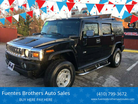 2004 HUMMER H2 for sale at Fuentes Brothers Auto Sales - Elkridge in Elkridge MD