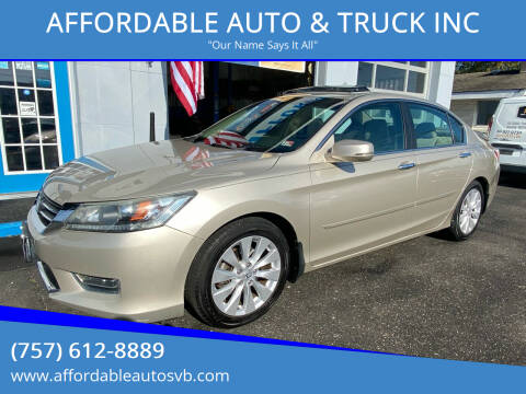 2013 Honda Accord for sale at AFFORDABLE AUTO & TRUCK INC in Virginia Beach VA