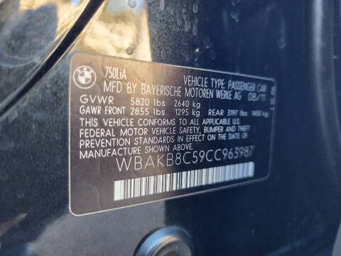 2012 BMW 7 Series 750Li