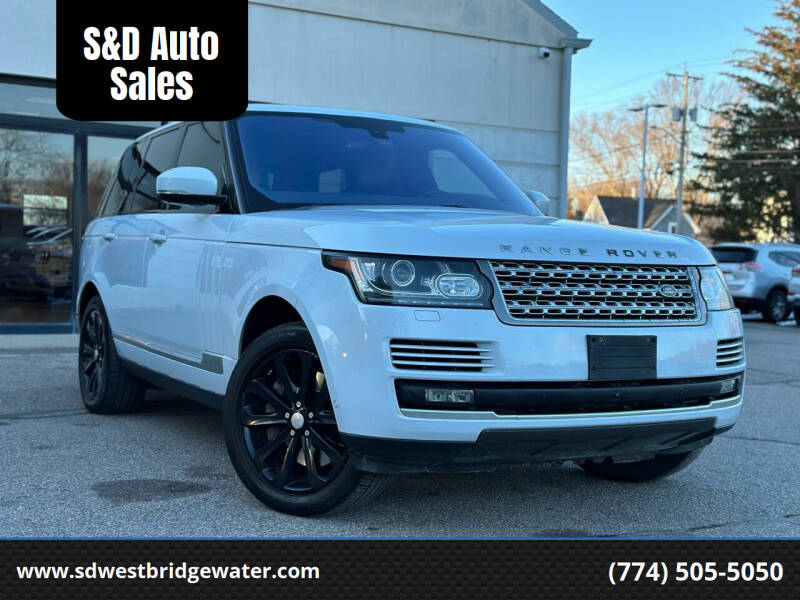 2016 Land Rover Range Rover for sale at S&D Auto Sales in West Bridgewater MA
