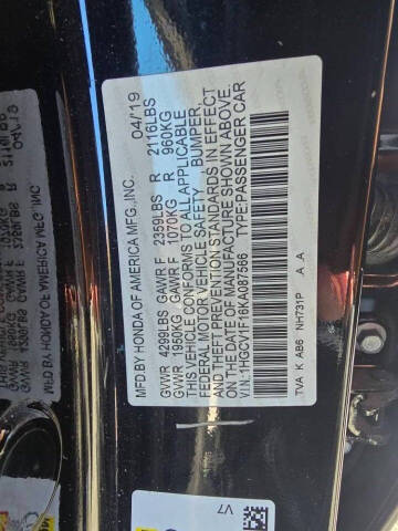 2019 Honda Accord LX