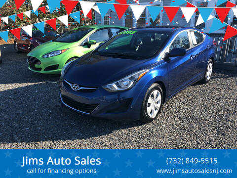 2016 Hyundai Elantra for sale at Jims Auto Sales in Lakehurst NJ