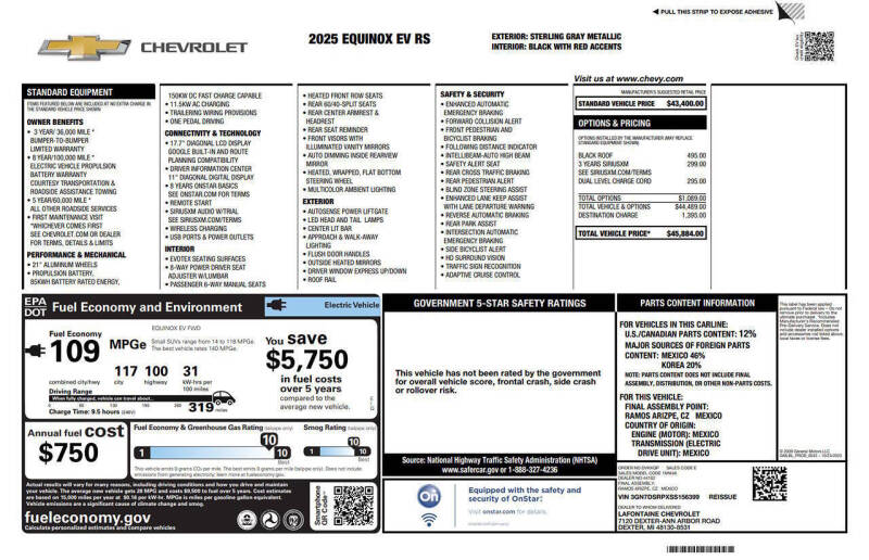 2025 Chevrolet Equinox EV RS
