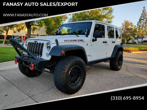 2018 Jeep Wrangler JK Unlimited for sale at FANASY AUTO SALES/EXPORT in Yorba Linda CA