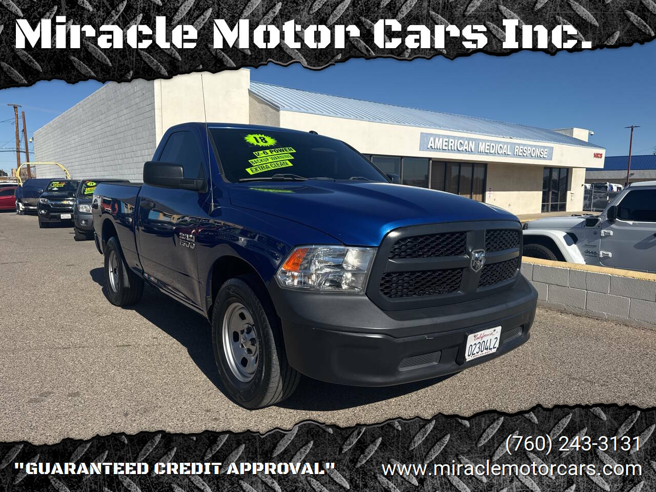 2018 RAM 1500 Tradesman 4x2 2dr Regular Cab 6.3 ft. SB Pickup 