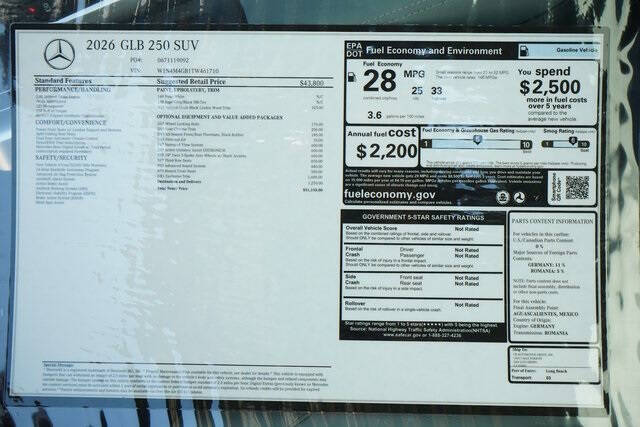 2026 Mercedes-Benz GLB GLB 250