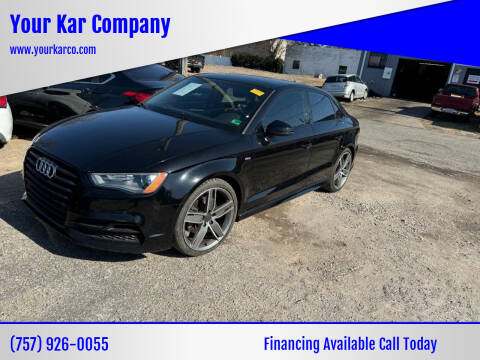 2016 Audi A3 for sale at Your Kar Company in Norfolk VA