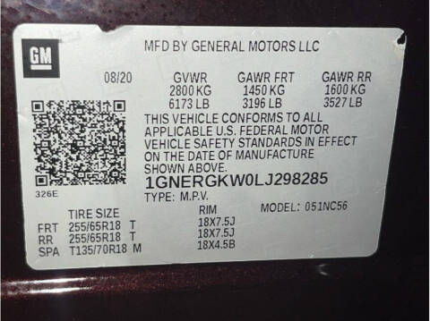 2020 Chevrolet Traverse LT Cloth