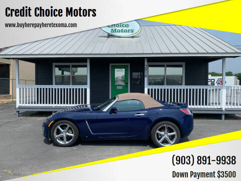 2009 Saturn SKY for sale at Credit Choice Motors in Sherman TX
