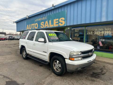 2003 Chevrolet Tahoe for sale at Affordable Auto Sales of Michigan in Pontiac MI
