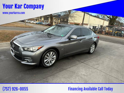 2016 Infiniti Q50 for sale at Your Kar Company in Norfolk VA