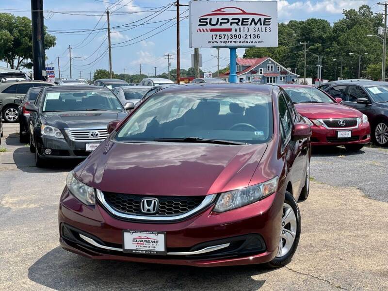 2013 Honda Civic for sale at Supreme Auto Sales in Chesapeake VA