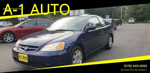 2002 Honda Civic for sale at A-1 Auto in Pepperell MA