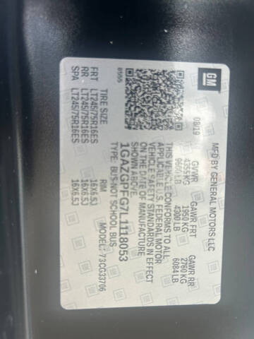 2020 Chevrolet Express LT 3500