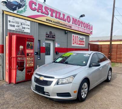 2012 Chevrolet Cruze for sale at CASTILLO MOTORS in Weslaco TX