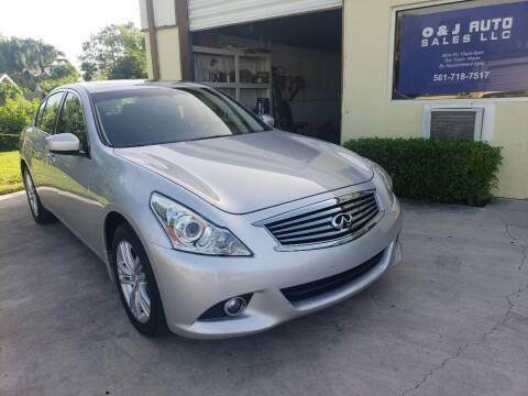 2011 Infiniti G25 Sedan for sale at O & J Auto Sales in Royal Palm Beach FL