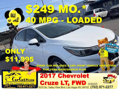 2017 Chevrolet Cruze for sale at The Car Company - 249 monthly payments in Las Vegas NV