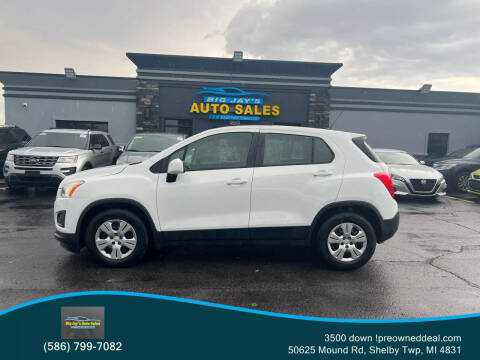 2016 Chevrolet Trax for sale at BIG JAY'S AUTO SALES in Shelby Township MI