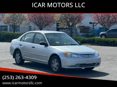 2001 Honda Civic for sale at ICAR MOTORS LLC in Auburn WA