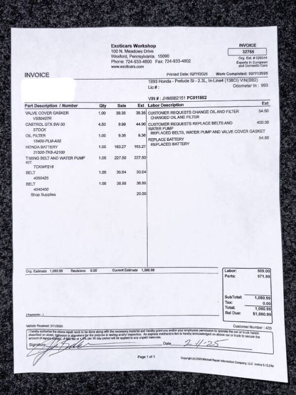 1993 Honda Prelude Si