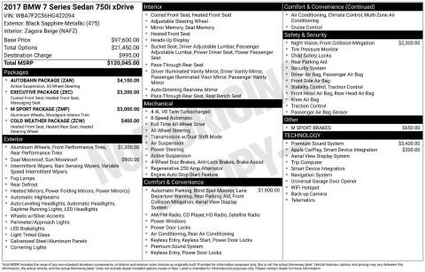 2017 BMW 7 Series 750i xDrive