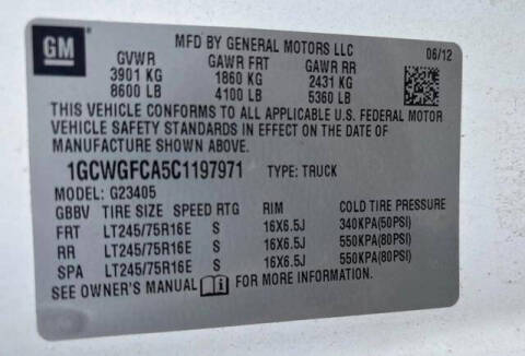 2012 Chevrolet Express 2500