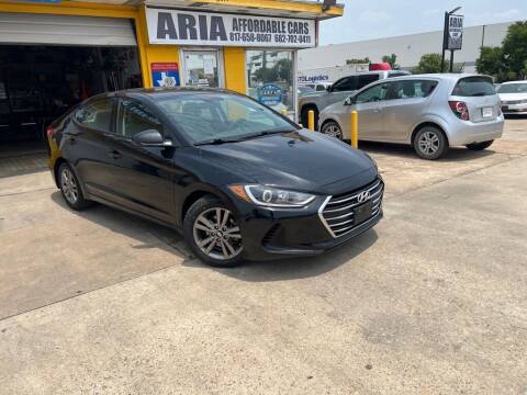 2018 Hyundai Elantra for sale at Aria Affordable Cars LLC in Arlington TX