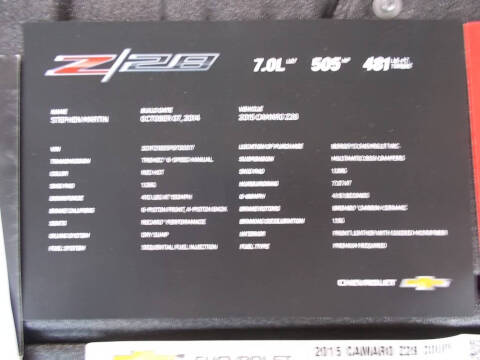 2015 Chevrolet Camaro Z28