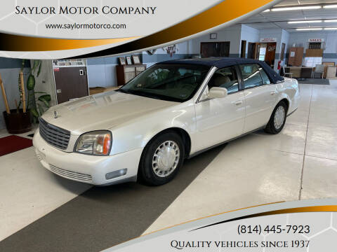 2002 Cadillac DeVille for sale at Saylor Motor Company in Somerset PA