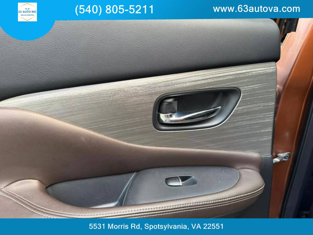 2015 Nissan Murano for sale at 63 Auto Inc in Spotsylvania, VA