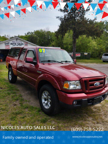 2007 Ford Ranger for sale at NICOLES AUTO SALES LLC in Cream Ridge NJ