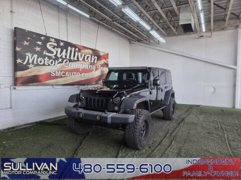 2016 Jeep Wrangler Unlimited for sale at SULLIVAN MOTOR COMPANY INC. in Mesa AZ