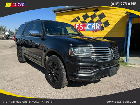 2015 Lincoln Navigator for sale at Escar Auto - 9809 Montana Ave Lot in El Paso TX