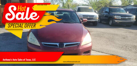 2006 Honda Accord for sale at Anthony's Auto Sales of Texas, LLC in La Porte TX
