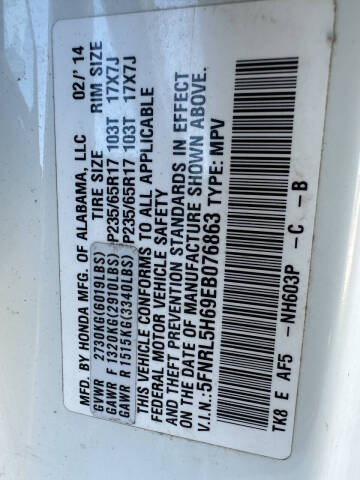 2014 Honda Odyssey EX-L w/Navi