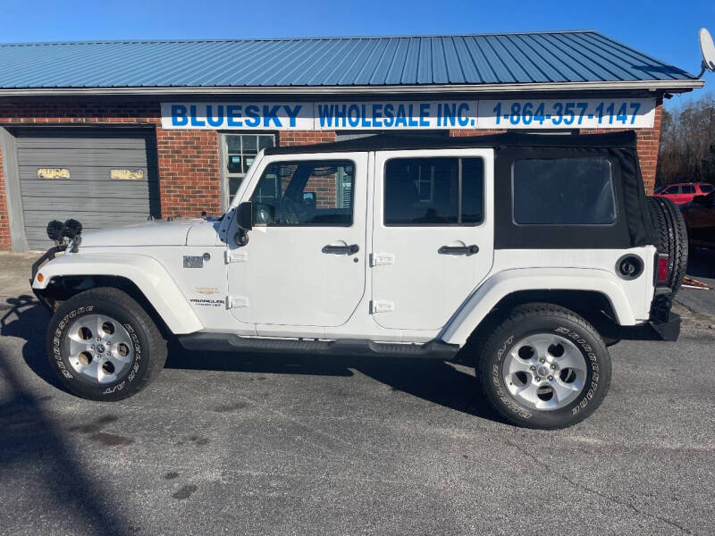 2014 Jeep Wrangler Unlimited for sale at BlueSky Wholesale Inc in Chesnee SC