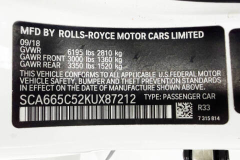 2019 Rolls-Royce Wraith