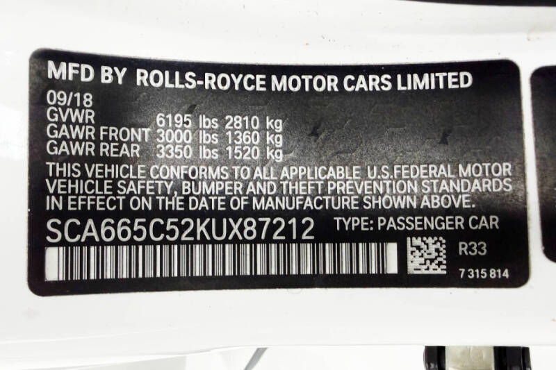 2019 Rolls-Royce Wraith
