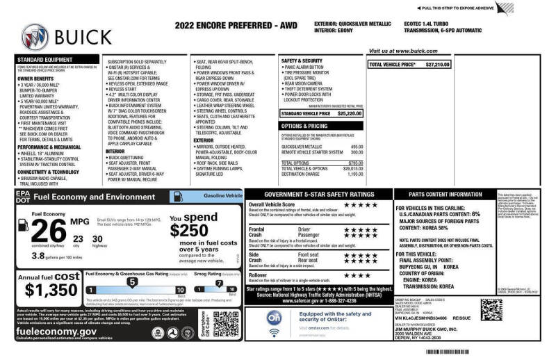 2022 Buick Encore Preferred